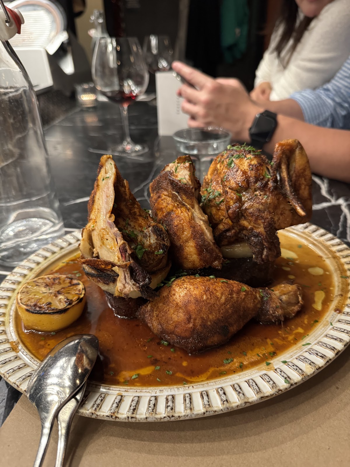 Pollo alla Diavola su Crostone