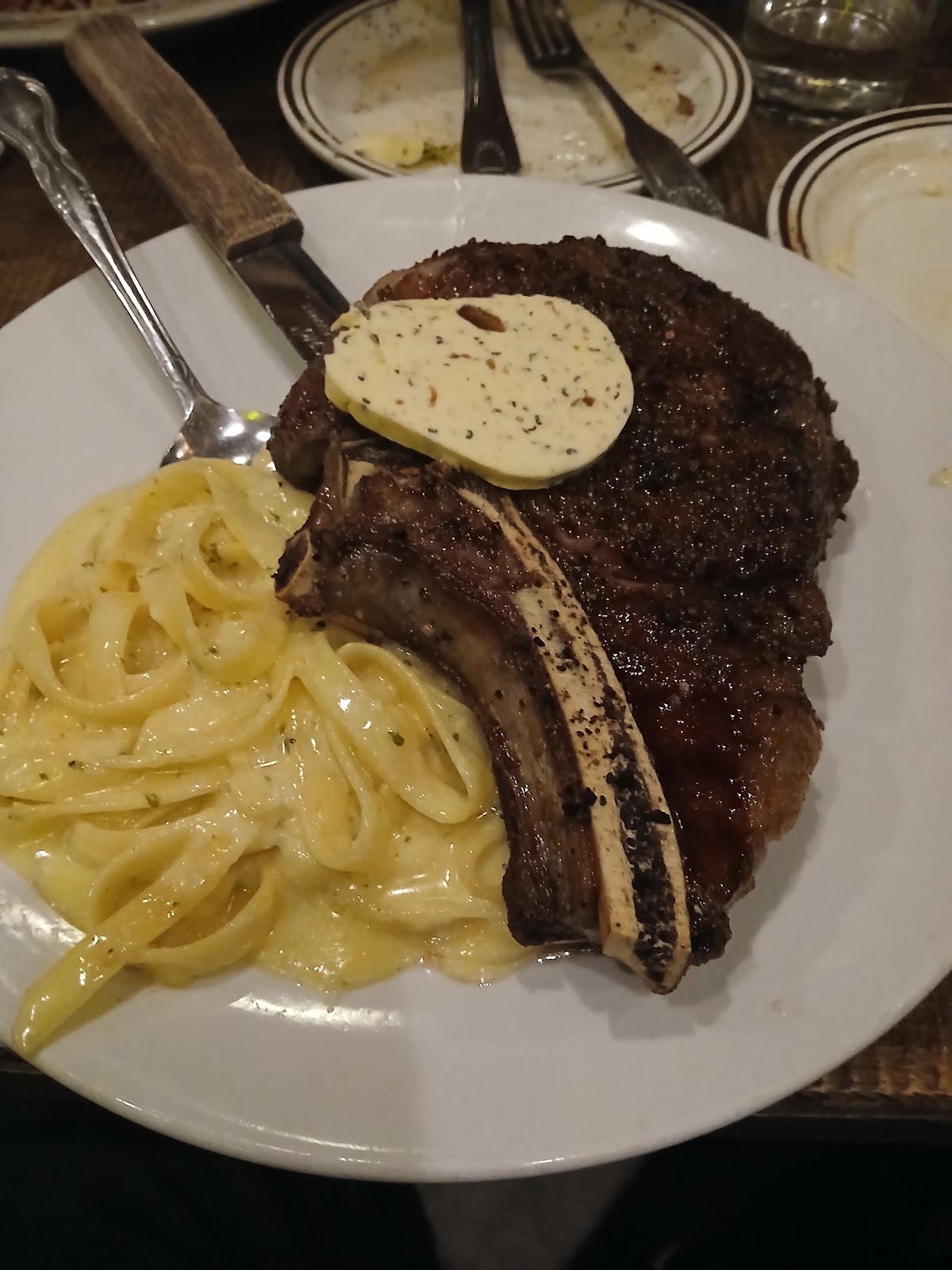 Italian Rosemary Ribeye with Fettuccine Alfredo