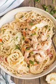 Chicken & Shrimp Carbonara
