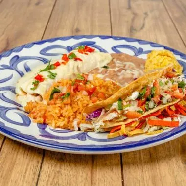 Chicken & Sour Cream Enchilada and Beef Crispy Taco Combo