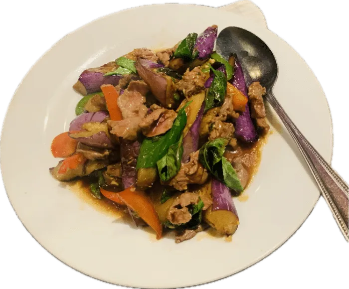 Spicy Eggplant Basil