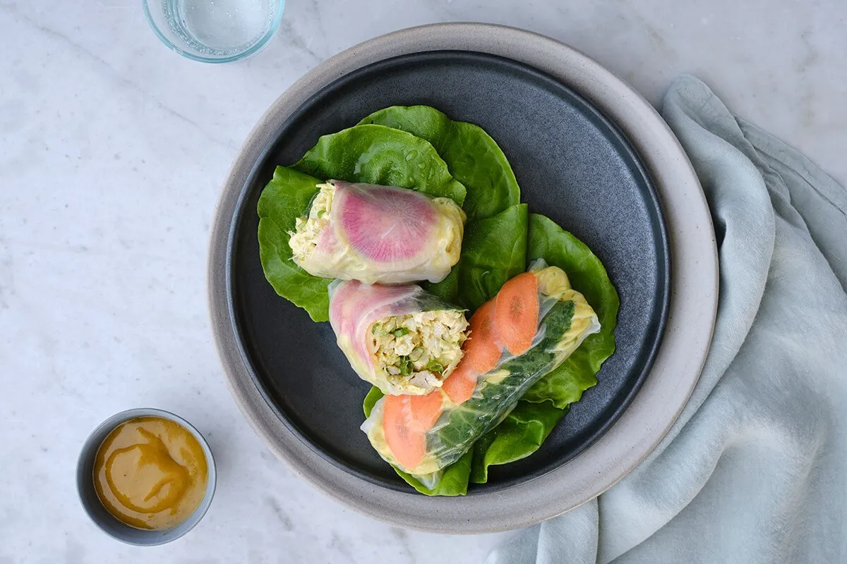 Curry Chicken Salad Summer Rolls