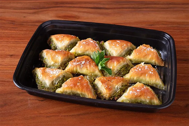 Baklava with Vanilla Ice Cream