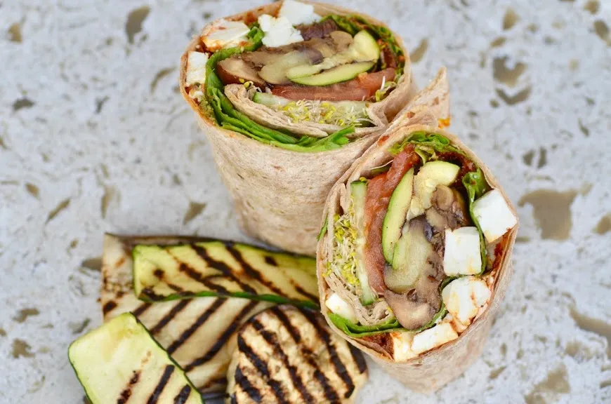 Vegetarian Eggplant & Zucchini Wrap