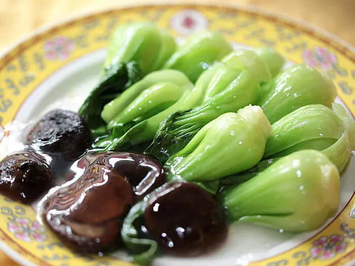 Black Mushroom with Tender Greens