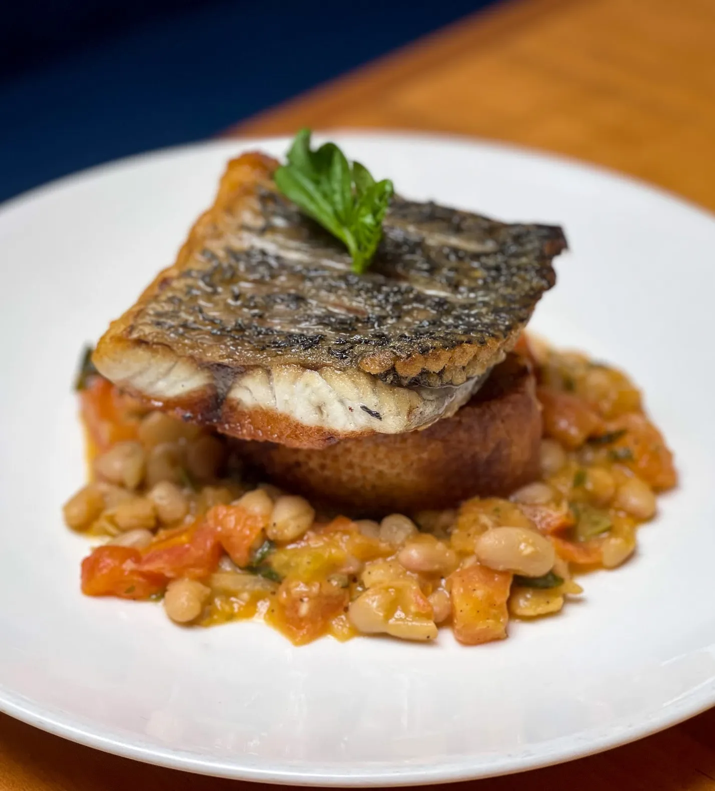 Barramundi with Blistered Tomatoes