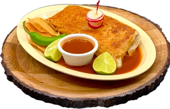 Burrito Mojado Con Carne de Chivo