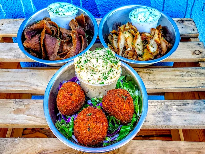 Falafel Balls and Extra Portions of Meat