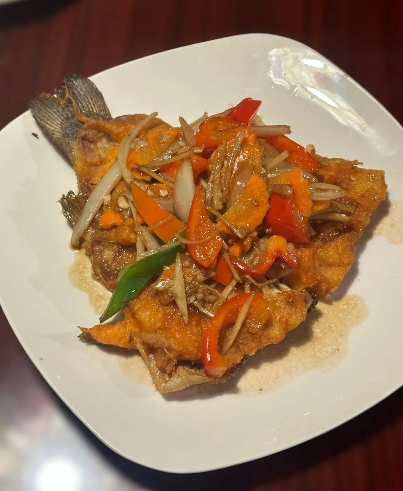 Fried Fish with Ginger Sauce