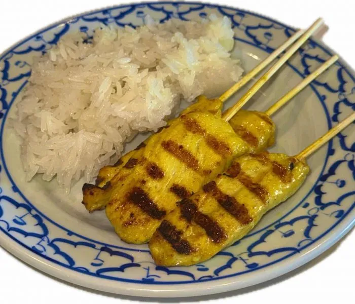 Chicken Satay (4pcs) & Sticky Rice