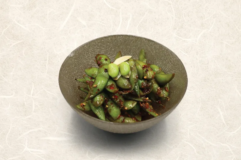 Spicy Garlic Edamame