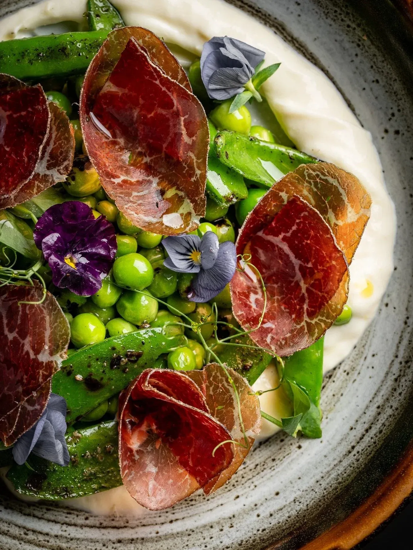 Charred Spring Peas