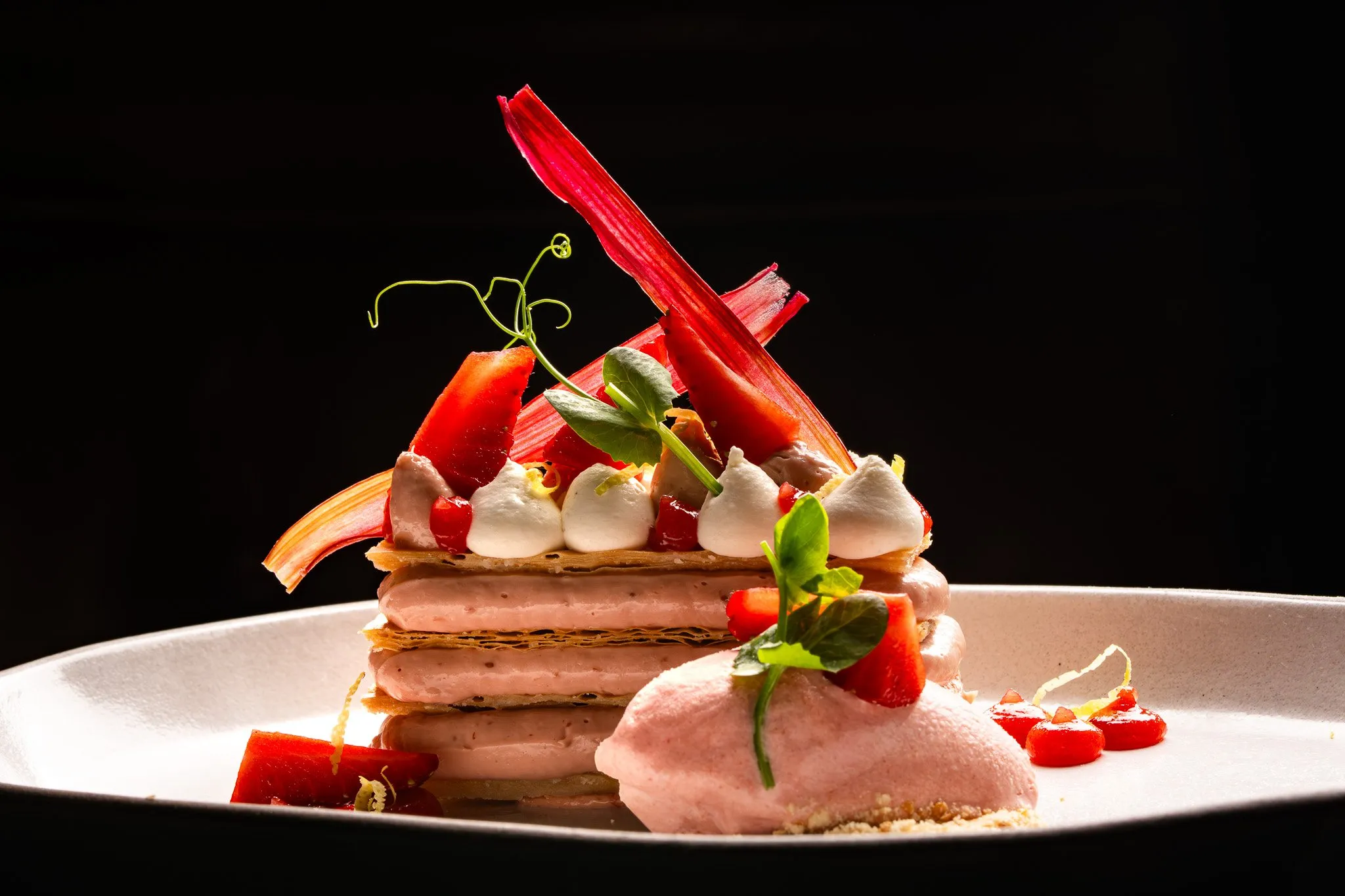 Strawberry Rhubarb Mille-Feuille