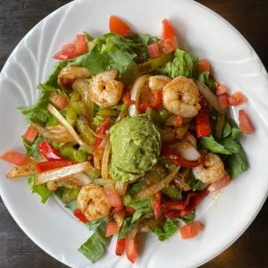 Blackened Shrimp Fajita Salad