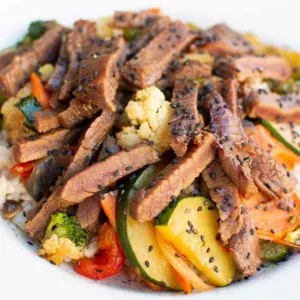 Teriyaki Steak and Veggie Bowl