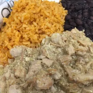 Chicken Chile Verde Platter