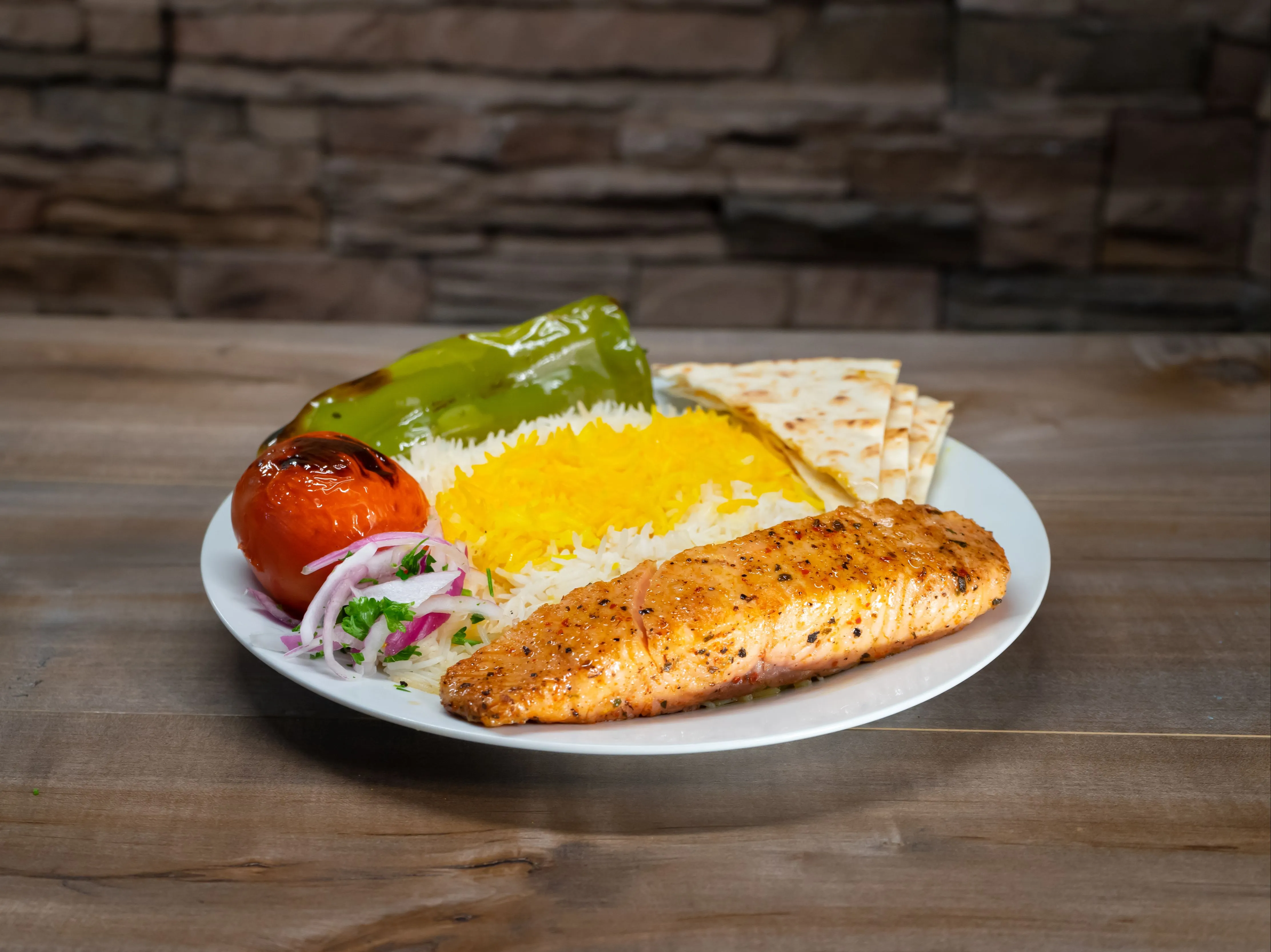 Salmon Kabob Plate