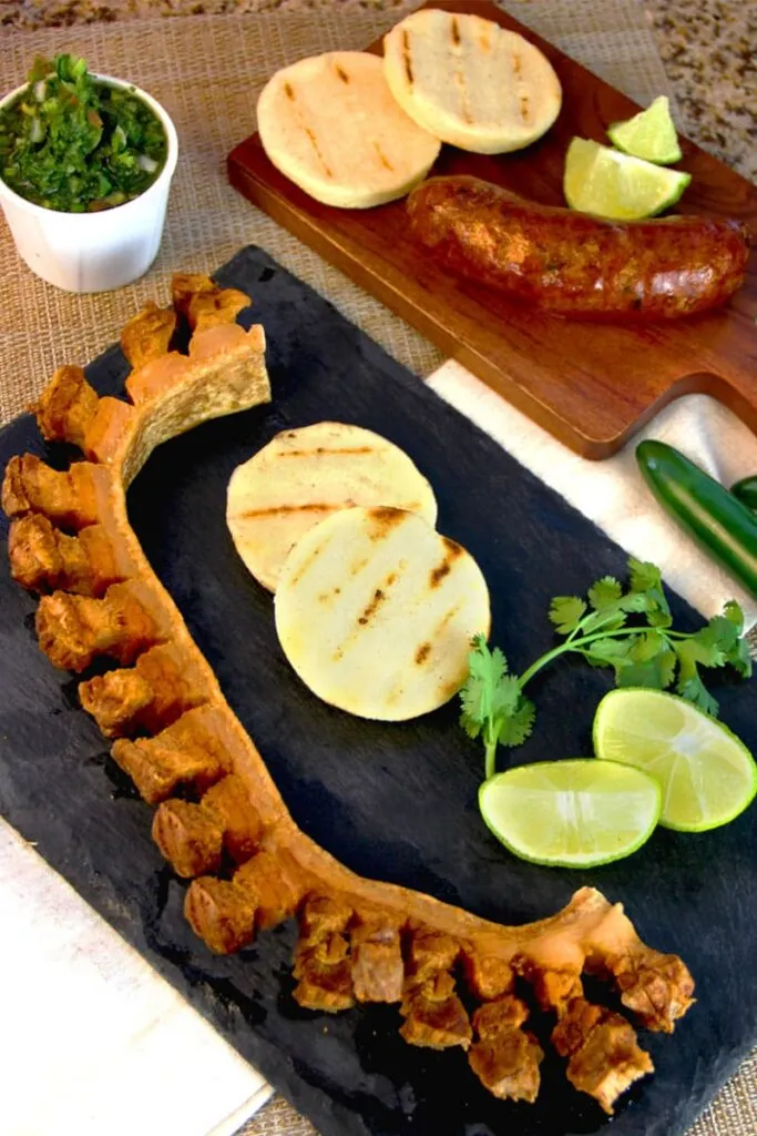 Chorizo con Arepa