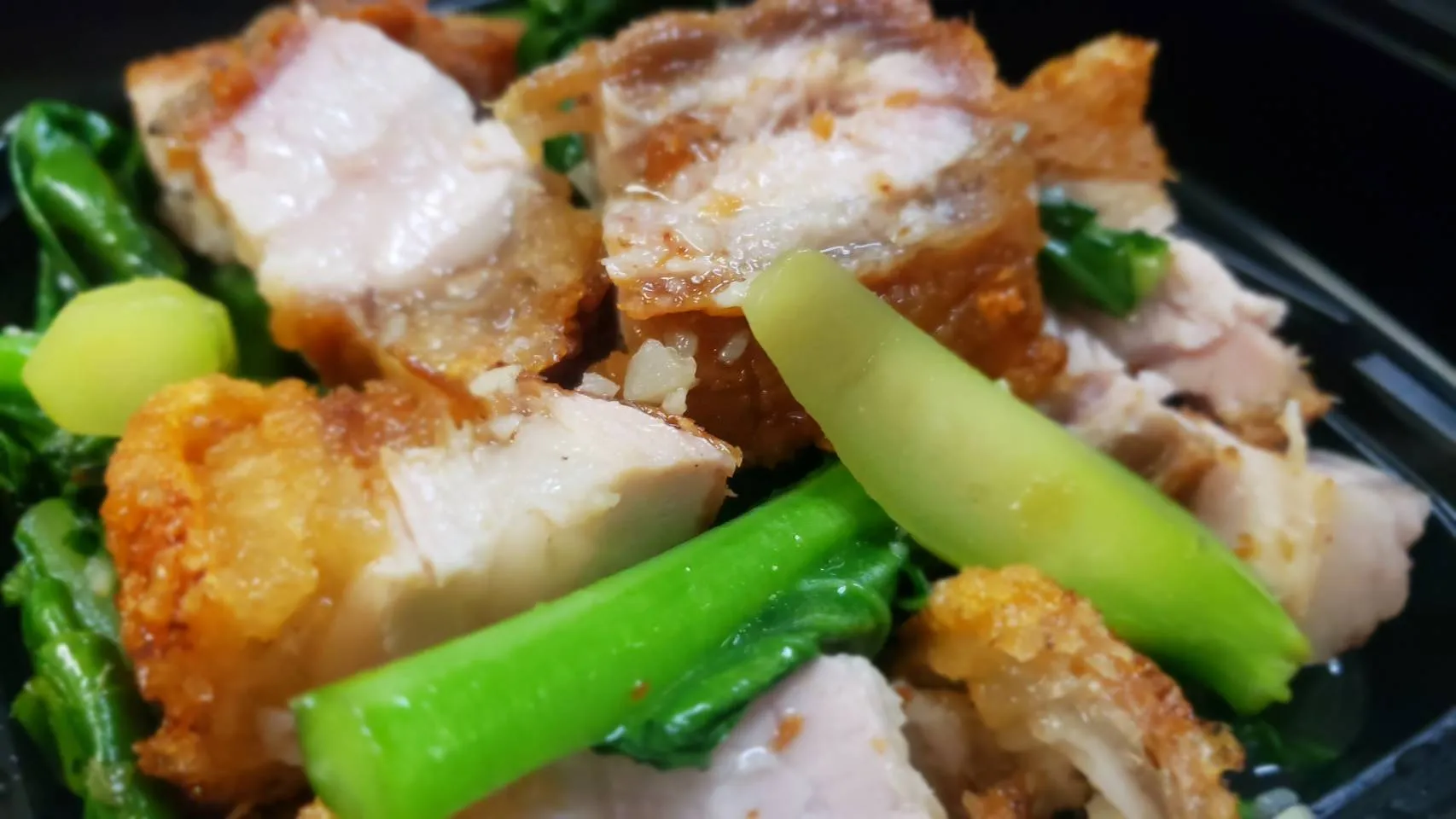 Chinese Broccoli with Crispy Pork