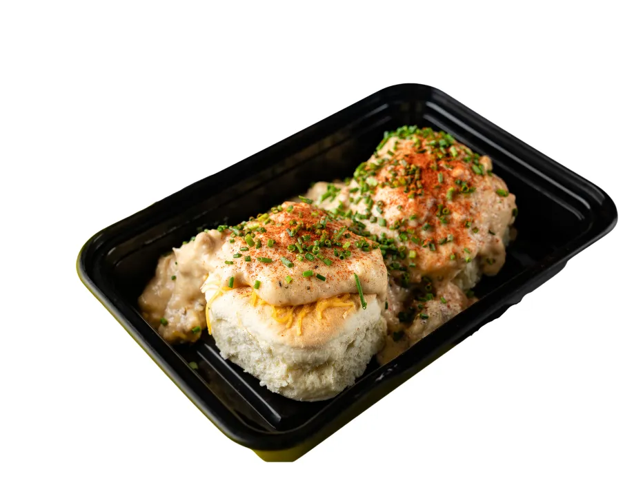 Cheddar Chive Biscuit & Gravy