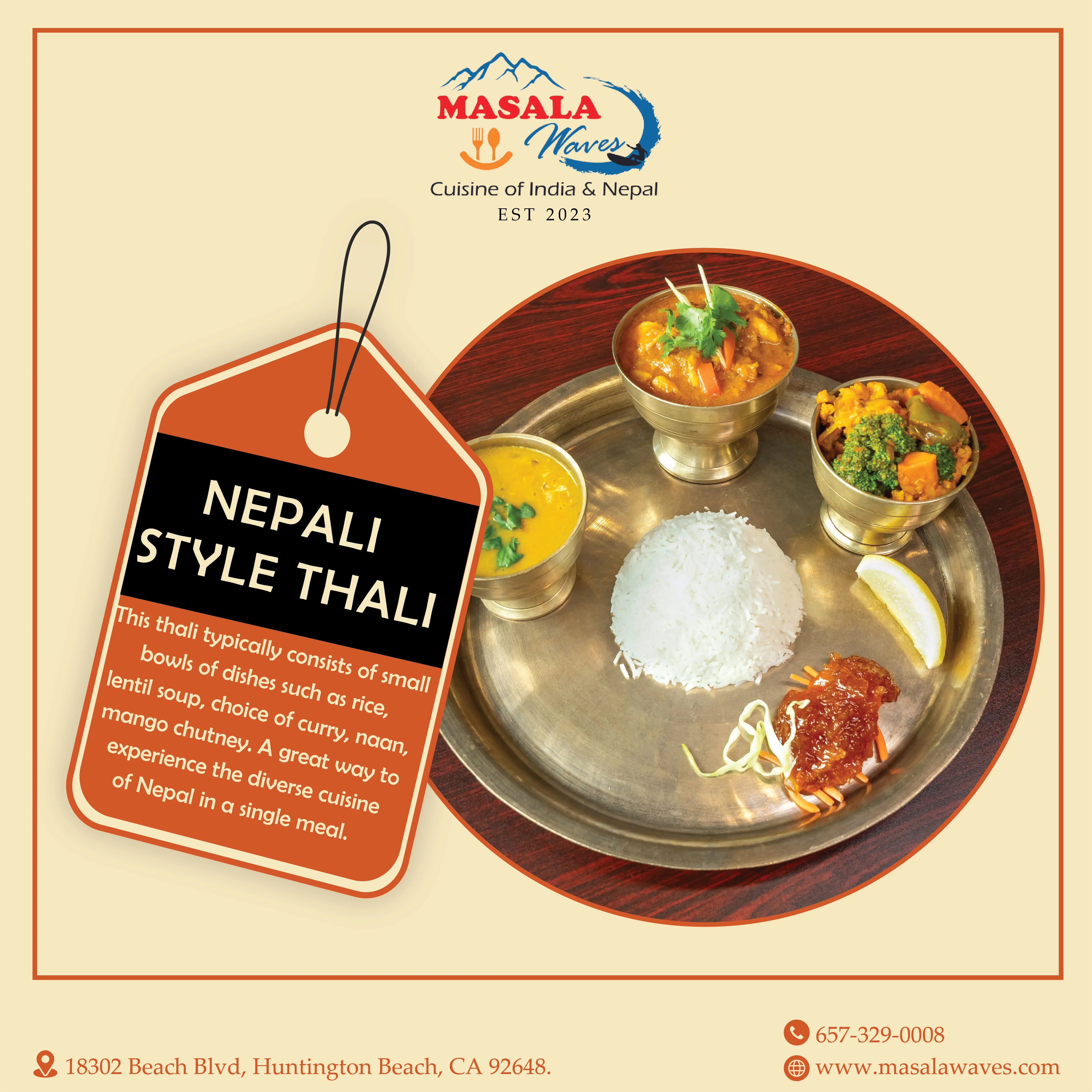 Nepali Style Thali Chicken