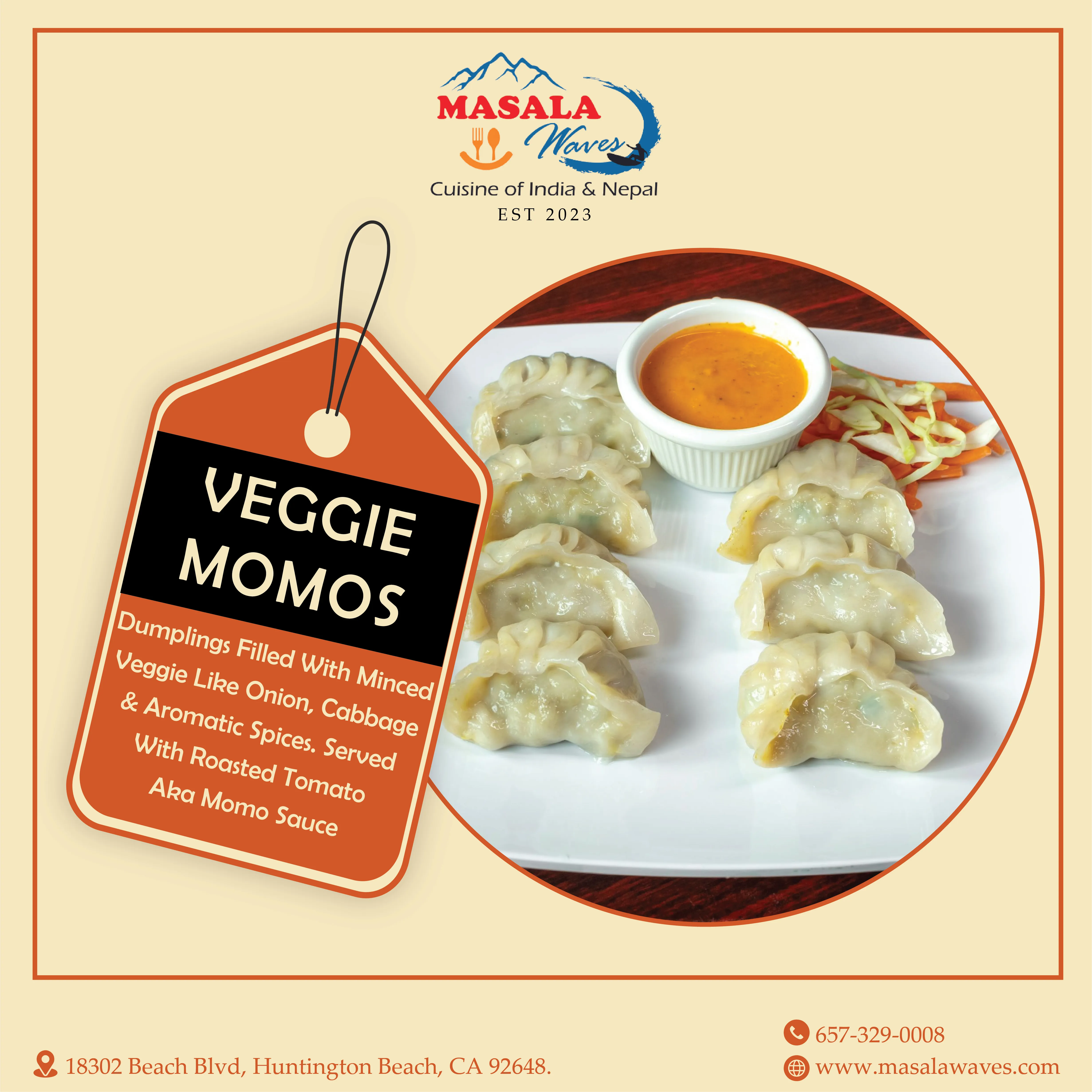 Nepali Momos Veggie 7 Pieces