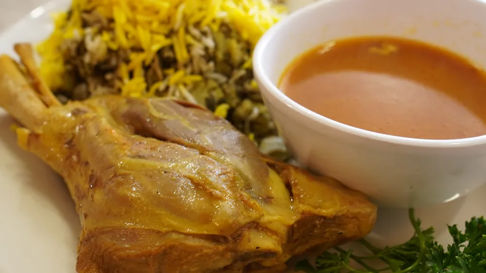 Baghali Polo with Lamb Shank