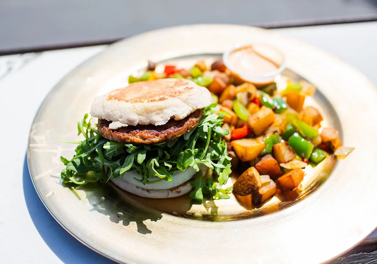 Impossible Breakfast Muffin & Potatoes
