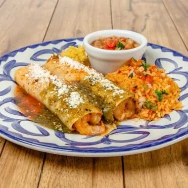 Shrimp Mazatlán Enchiladas