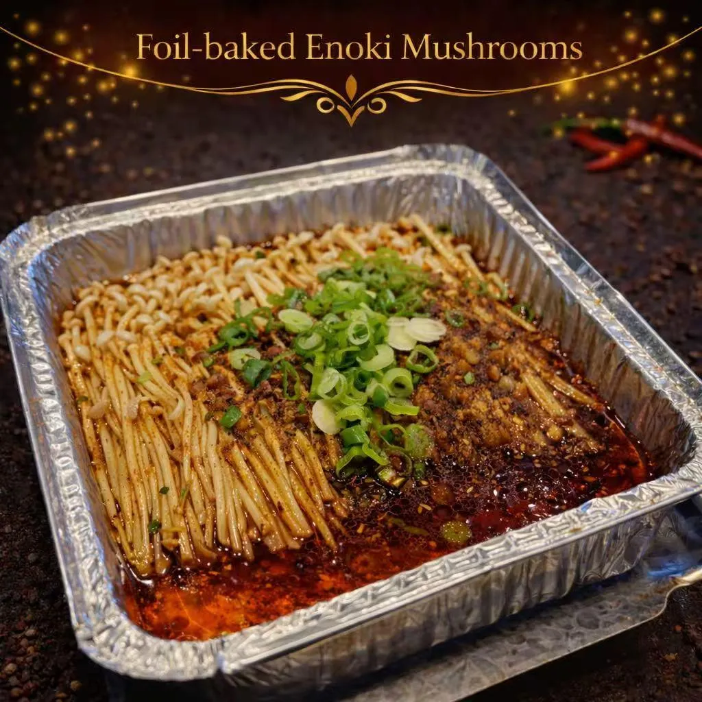 Grilled Enoki Mushrooms