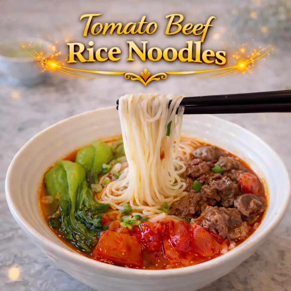 Tomato Beef Broth Rice Noodles