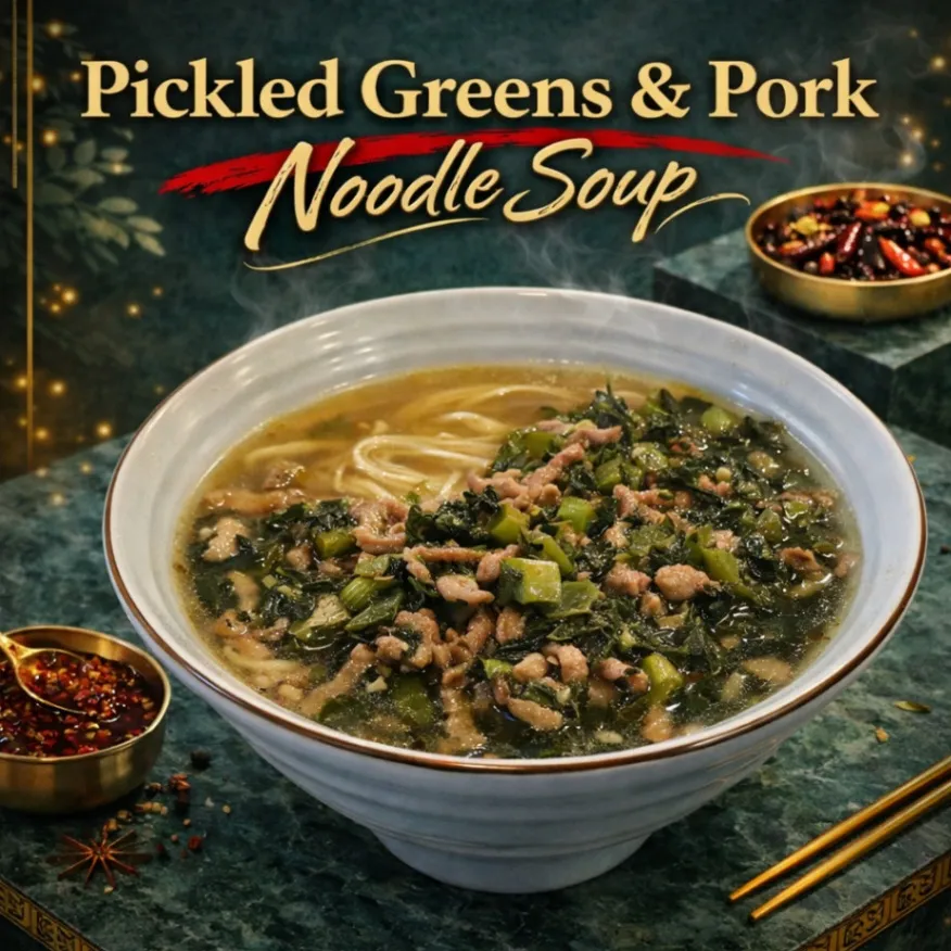 Shredded Pork Noodles W/ Pickled Vegetable