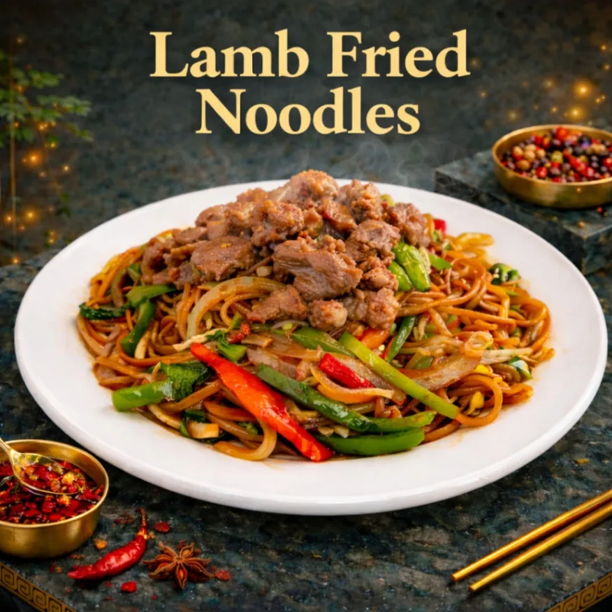 Fried Noodles with Cumin Lamb