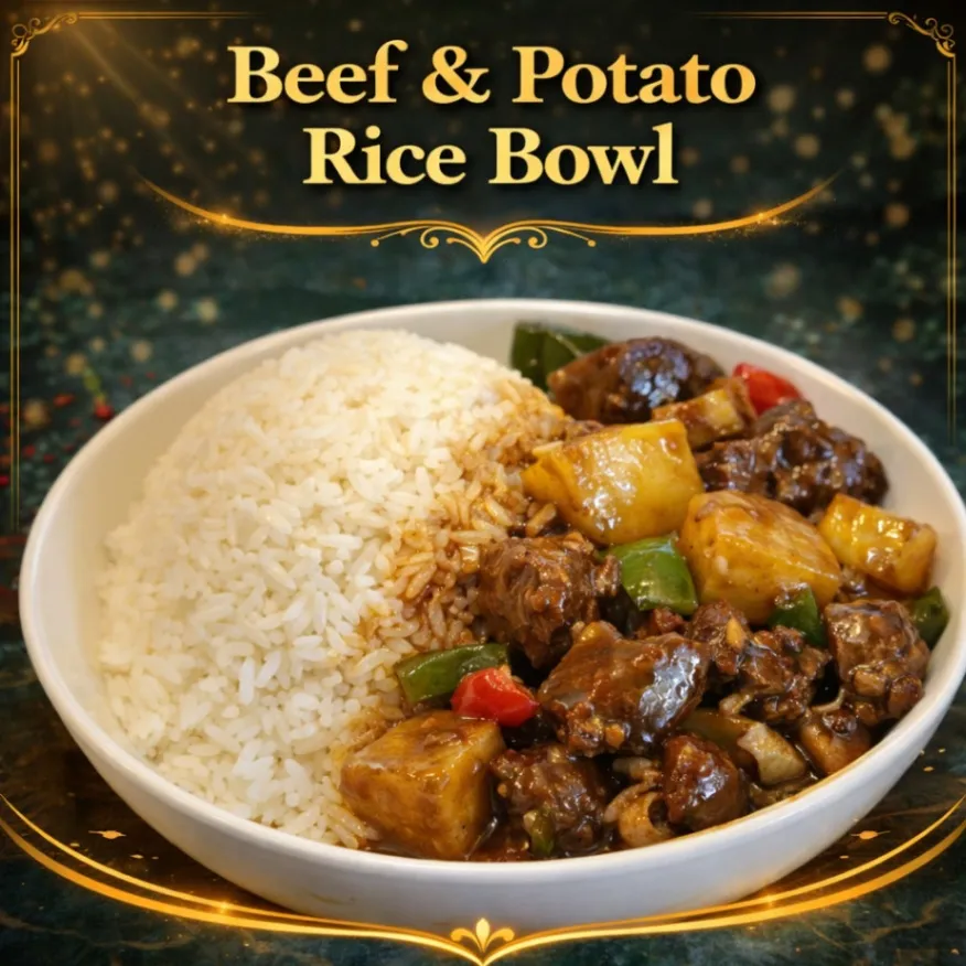 Beef and Potato Rice Bowl