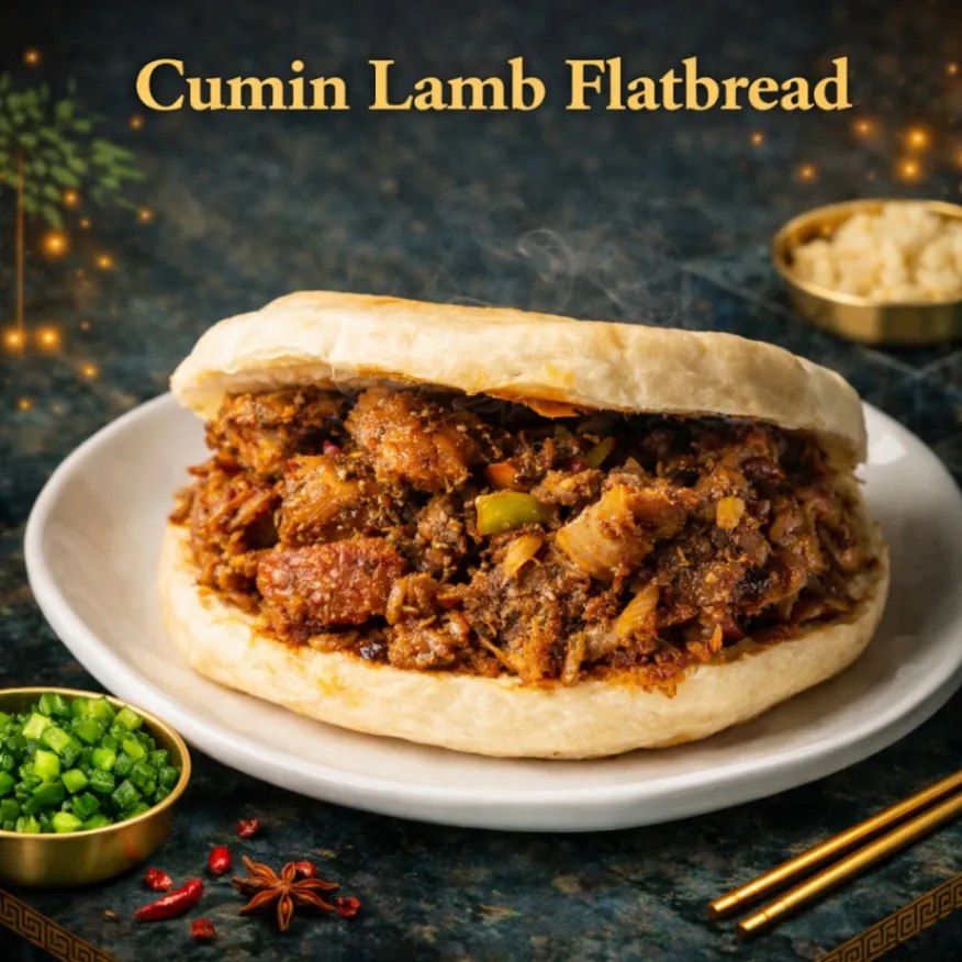 Spicy Cumin Lamb Pita Burger