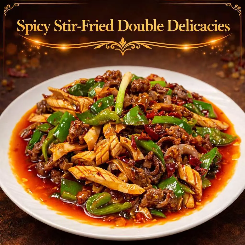 Spicy Stir-fried Double Crunch (chicken Gizzards and Beef Aorta)