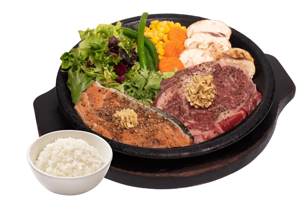 Salmon & Angus Steak Combo