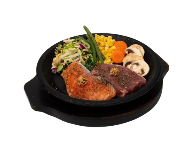 Salmon & New York Steak Combo