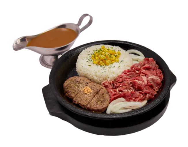 Hamburg & Steak Sizzling Curry