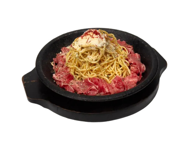 Beef Aglio Olio Pasta
