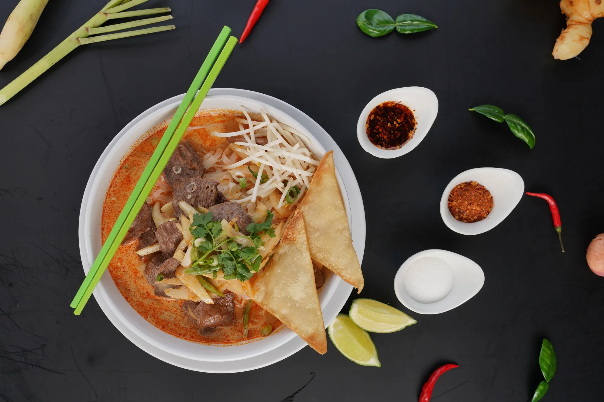 Spicy Coconut Noodles Soup