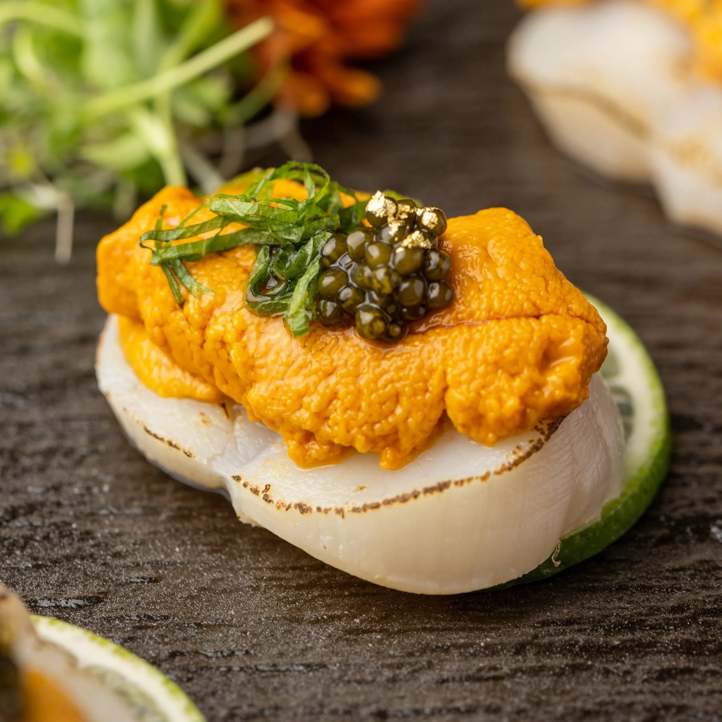 Uni Scallop Carpaccio