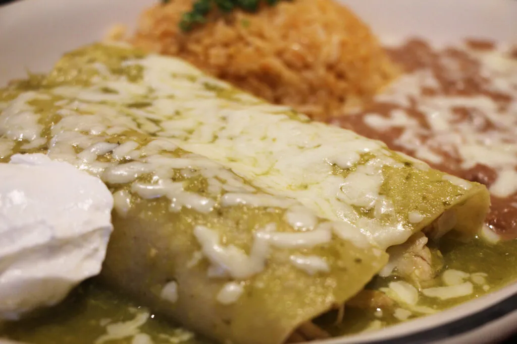 Chile Verde Enchiladas