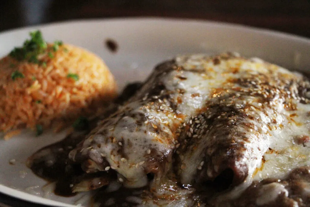 Mole Chicken Enchiladas