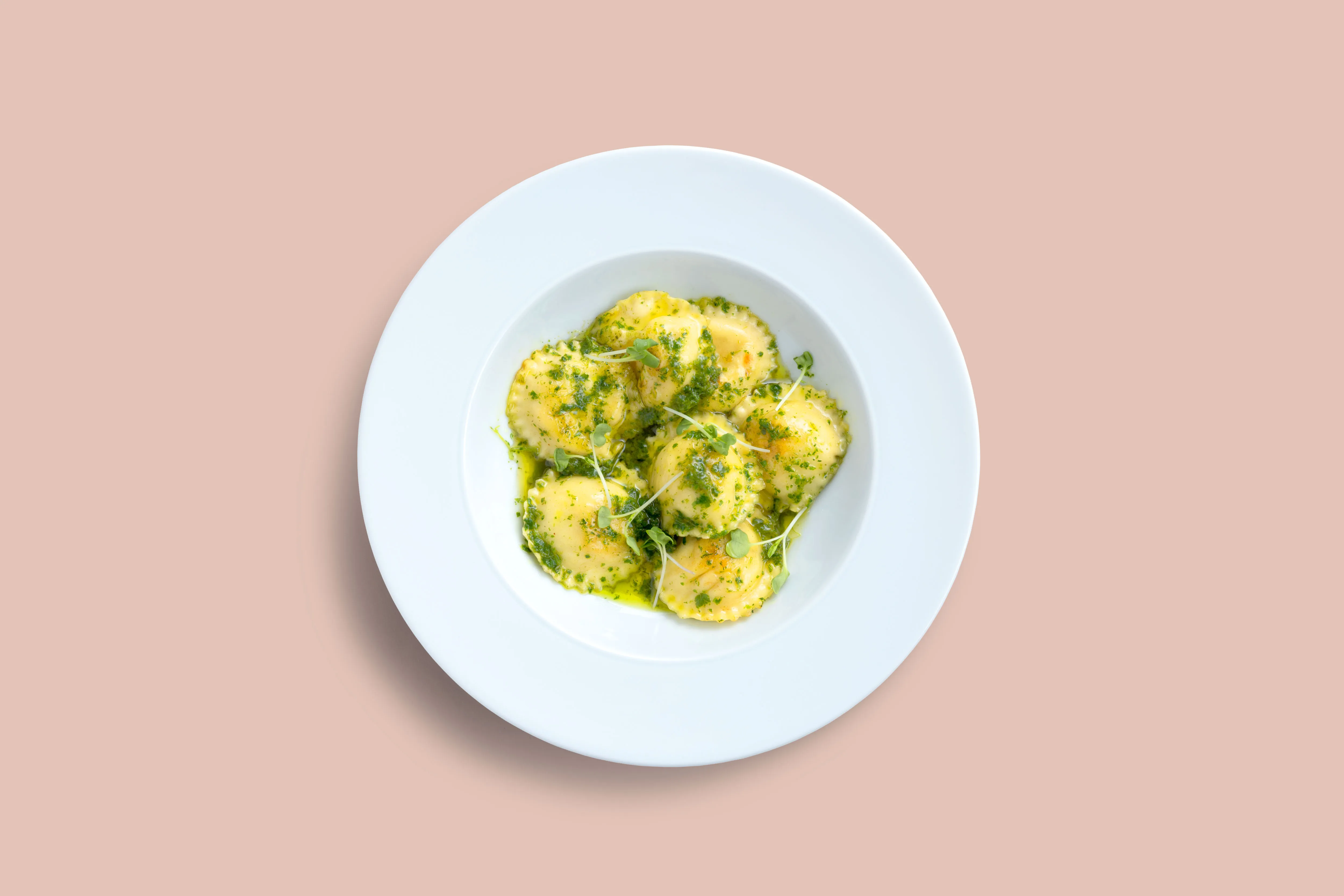 Hand-made ravioli