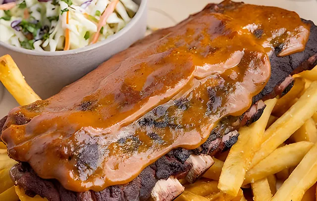 Half Rack Baby Back Ribs, Oakwood Slow-Smoked