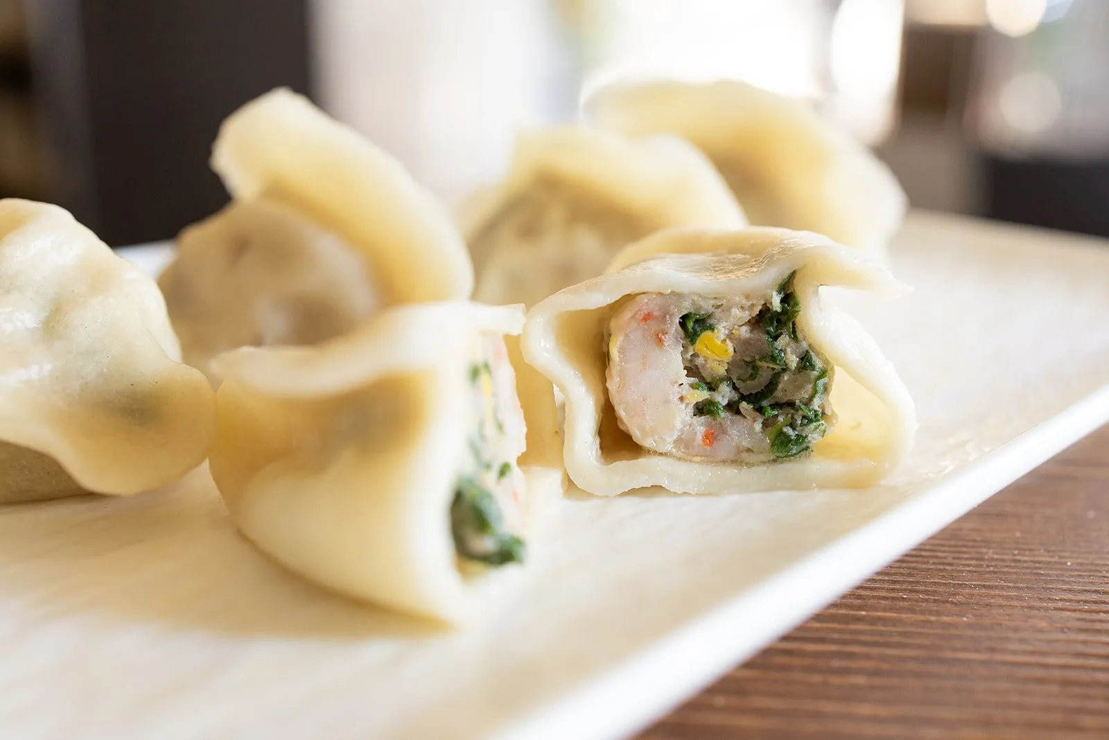 Shrimp, Pork, Chive Dumplings