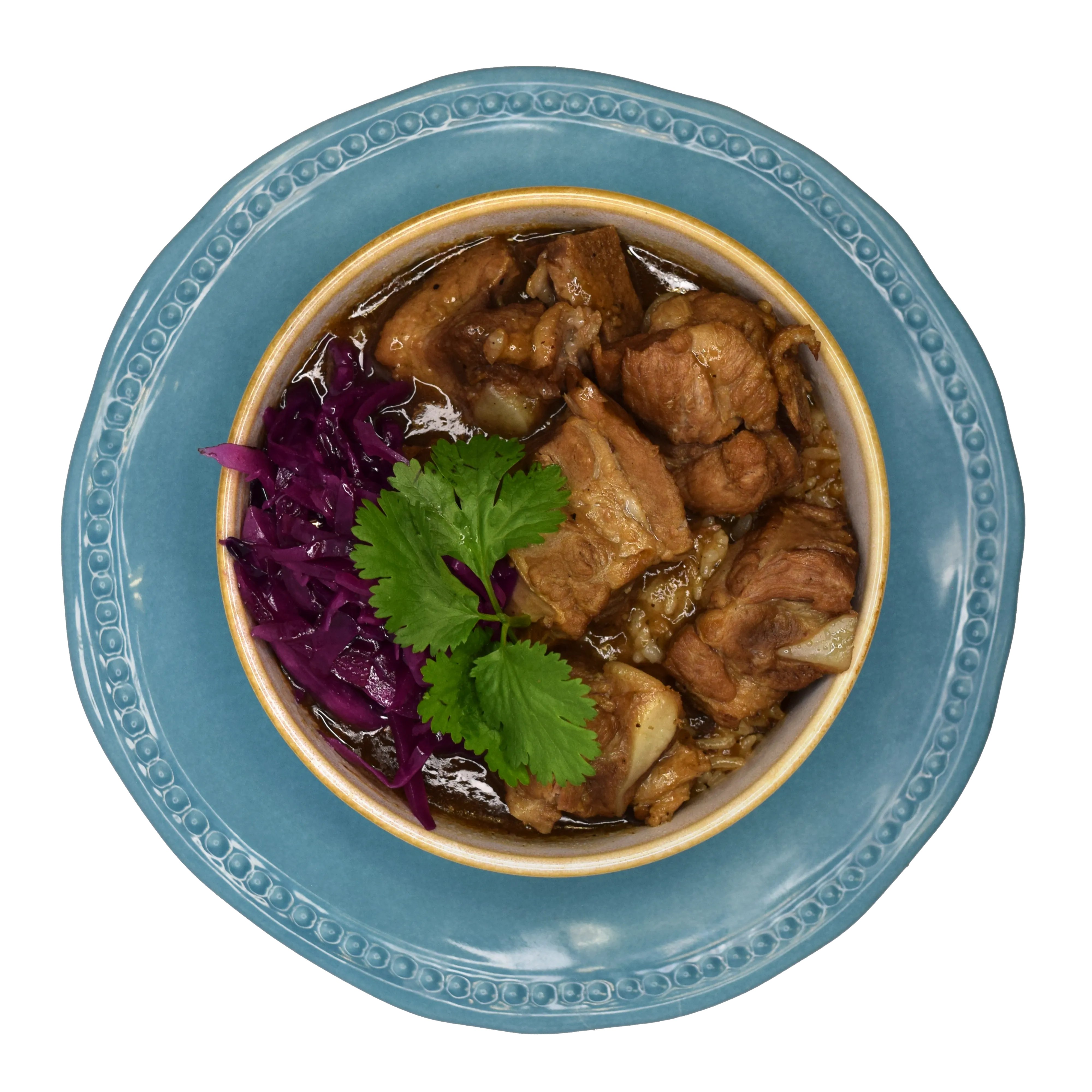 Pork Rib Stew over Rice