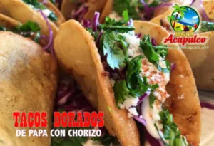 Tacos Dorados de Papa con Chorizo