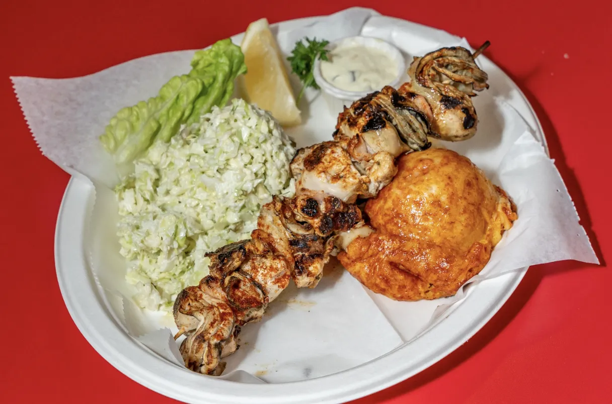 Cold-Water North Pacific Oysters on a Skewer